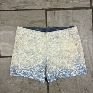 Tommy Hilfiger White & Light Blue Floral Ombre Shorts